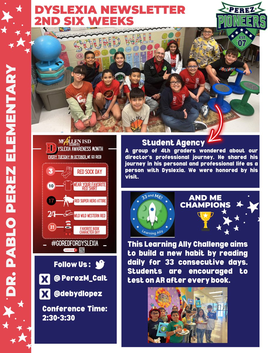 debydlopez's tweet image. 2nd Six Weeks Dyslexia Newsletter @perezpioneers @PerezM_CALT @salflores10 
Completing our 33 and Me @Learning_Ally challenge
#HispanicHeritageMonth #diadelosmuertos #ibgettingitdone #studentagency