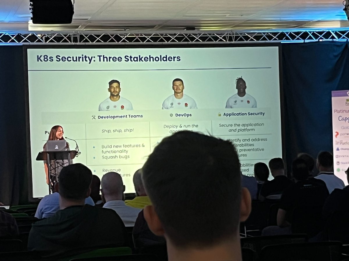 Thanks so much for a great conference day one @kcduk_io! And thank you for the opportunity to speak about teamwork and k8s security! 💙