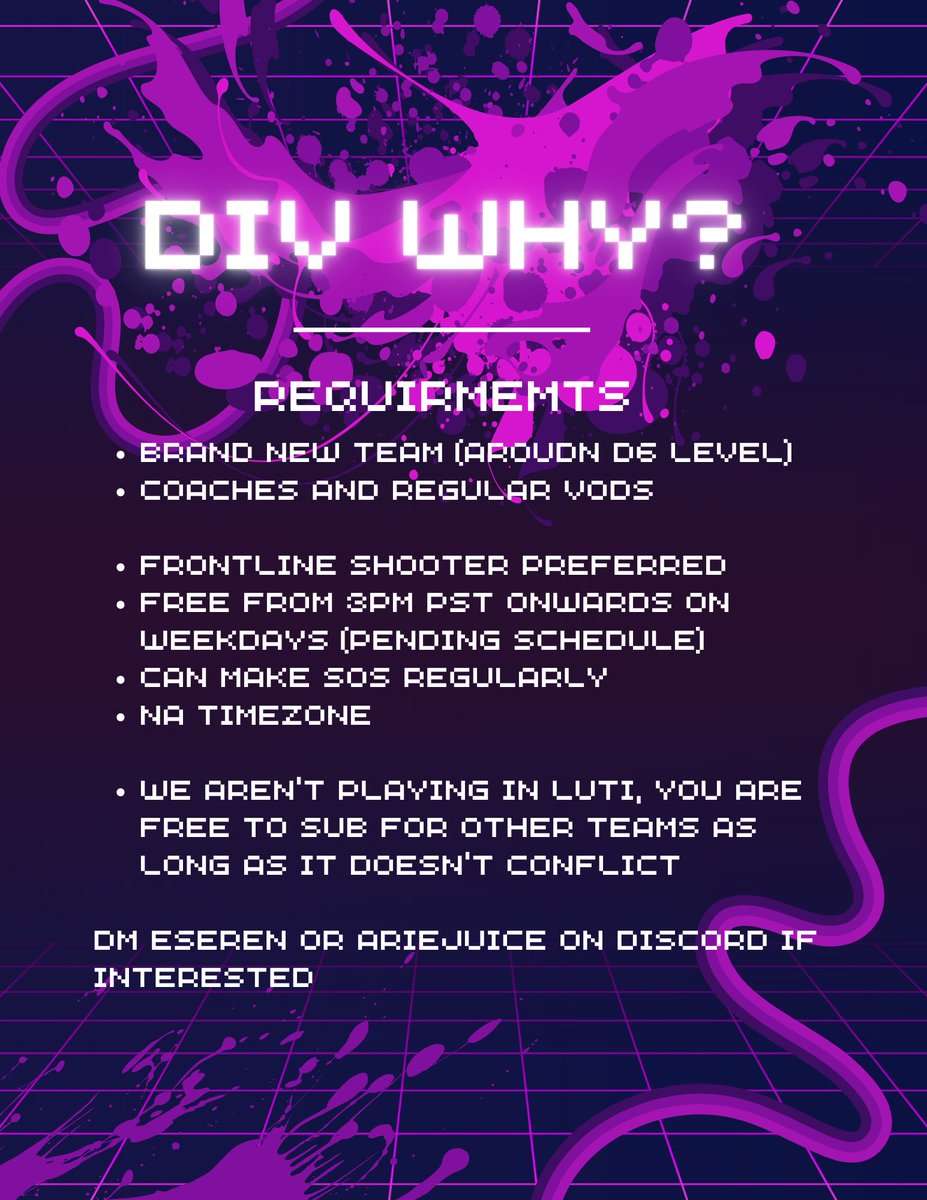 Boosting this again! You wanna join us so bad uh huh :) 
Looking for a shooter/slosher flex ideally