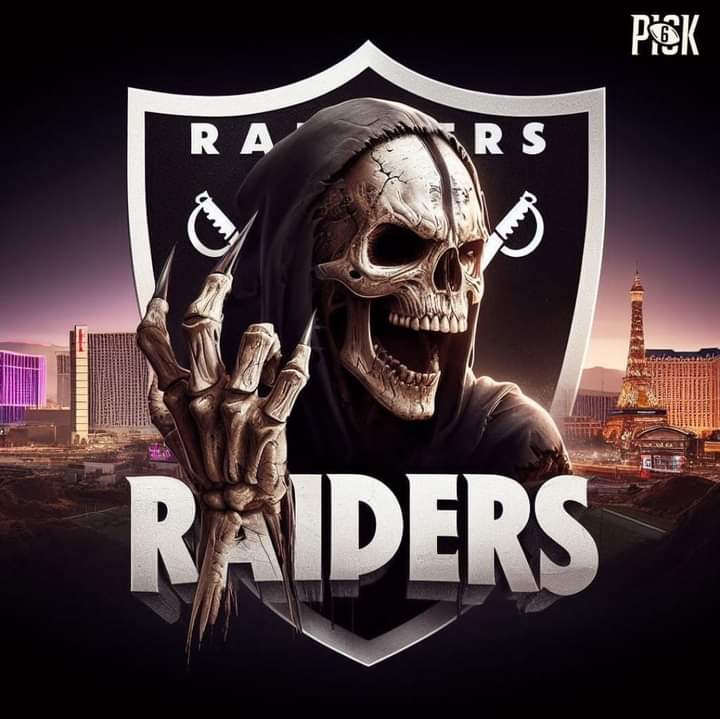 stupacarmy790's tweet image. @Raiders give me more Vegas in the background maybe some skull and bone dice 8 #ailogos #stupacity