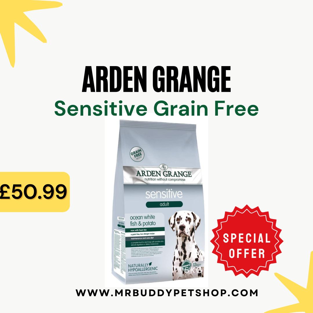 Arden Grange Sensitive Grain Free With Fish And Potato £50.99

#ardengrange #hypoallergenic #uk #unitedkingdom #dogs #ukdogs #dogsofuk #England #Scotland #wales #newcastleupontyne #derby #york