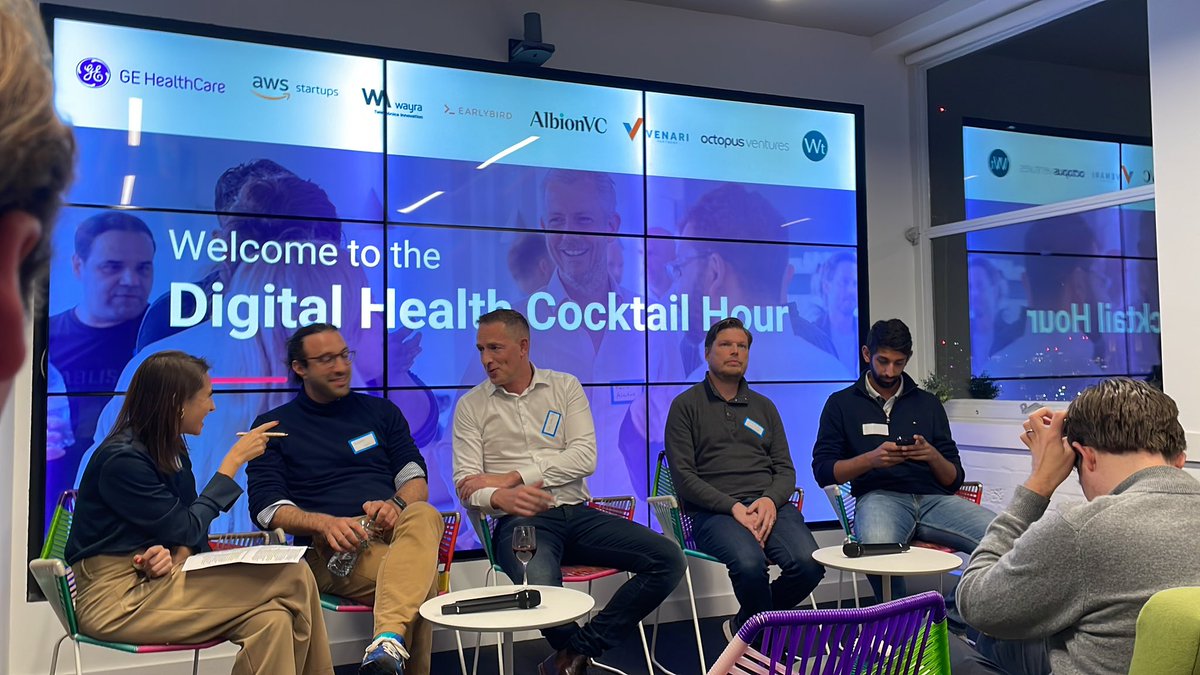 Sanome (@sanome_) on Twitter photo Live from <a href="/AWSstartups/">AWS Startups</a> another insightful #DigitalHealthCocktailHour talking all things regulation & ethics in digital health ft. Sanome CEO Benedikt, <a href="/afranklynmiller/">Dr. Andy Franklyn-Miller</a> of <a href="/NuritasResearch/">Nuritas</a>, <a href="/aldodepape/">Aldo de Pape</a> of <a href="/GenomesDAO/">Genomes.io 🧬 Genomes.eth</a>, Zahid Mahmood of Co:Helm & Leigh Brody of <a href="/AlbionVC/">AlbionVC</a> 🚀 Live from <a href="/AWSstartups/">AWS Startups</a> another insightful #DigitalHealthCocktailHour talking all things regulation & ethics in digital health ft. Sanome CEO Benedikt, <a href="/afranklynmiller/">Dr. Andy Franklyn-Miller</a> of <a href="/NuritasResearch/">Nuritas</a>, <a href="/aldodepape/">Aldo de Pape</a> of <a href="/GenomesDAO/">Genomes.io 🧬 Genomes.eth</a>, Zahid Mahmood of Co:Helm & Leigh Brody of <a href="/AlbionVC/">AlbionVC</a> 🚀
