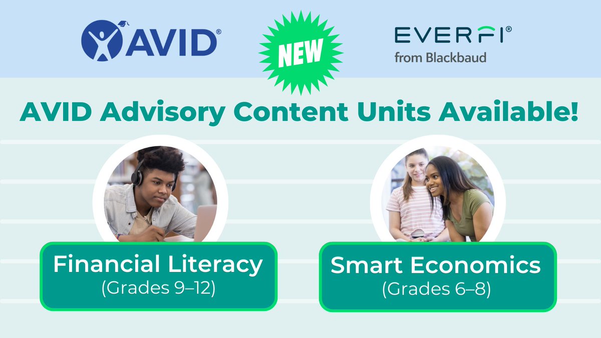 Equip your students with essential money management skills and empower them for a successful future! In collaboration with <a href="/EVERFIK12/">EVERFIK12</a>, we’ve created a #FinancialLiteracy Unit customized for Grades 9–12 and a #SmartEconomics Unit for Grades 6–8.  bit.ly/3q6XJsU