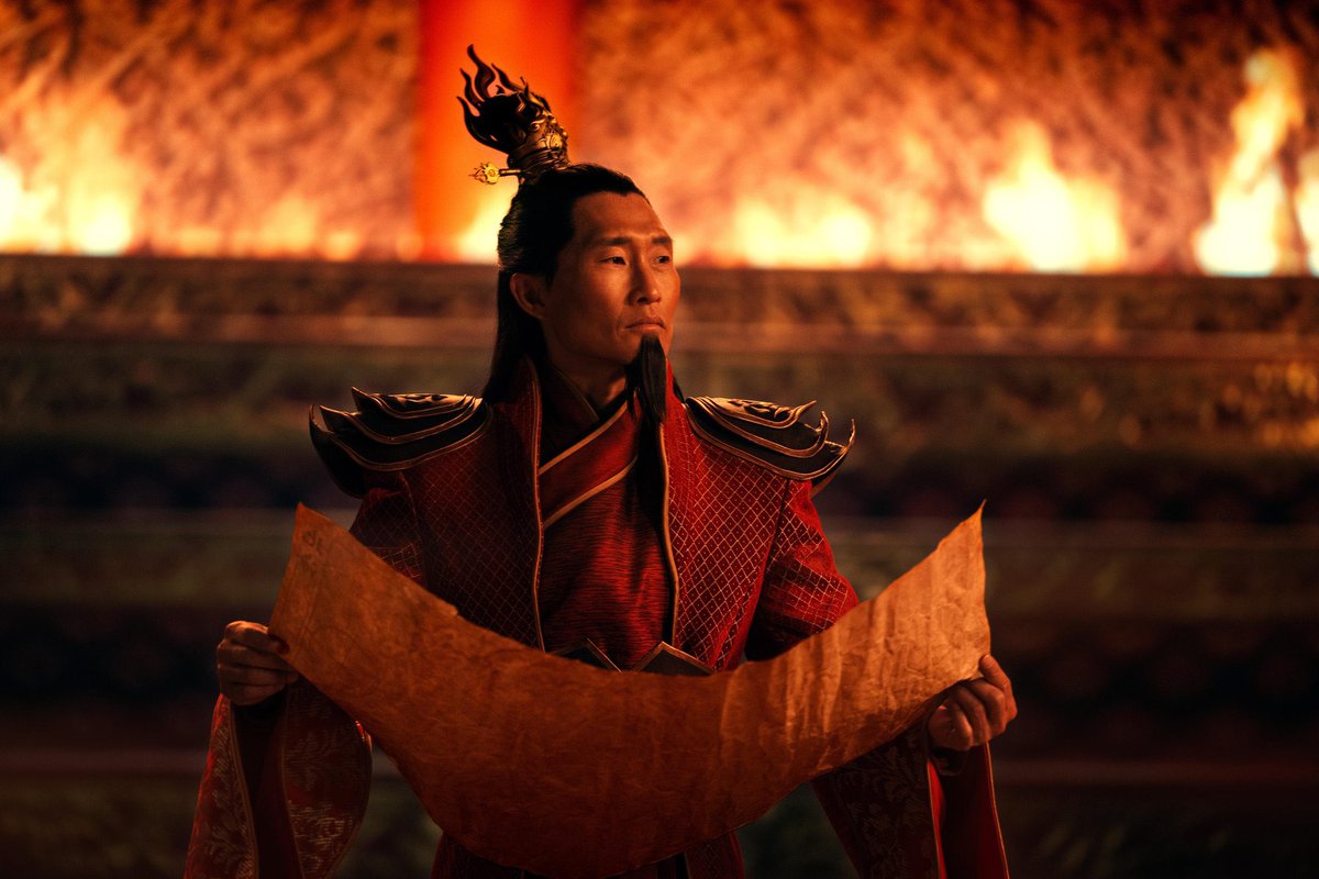 NetflixFR's tweet photo. Seigneur du feu Ozai.
Général Iroh. 
Princesse Azula. 
Commandant Zhao.

L’adaptation d’Avatar : Le dernier maître de l’air, en 2024. https://t.co/VqFgq16I8T