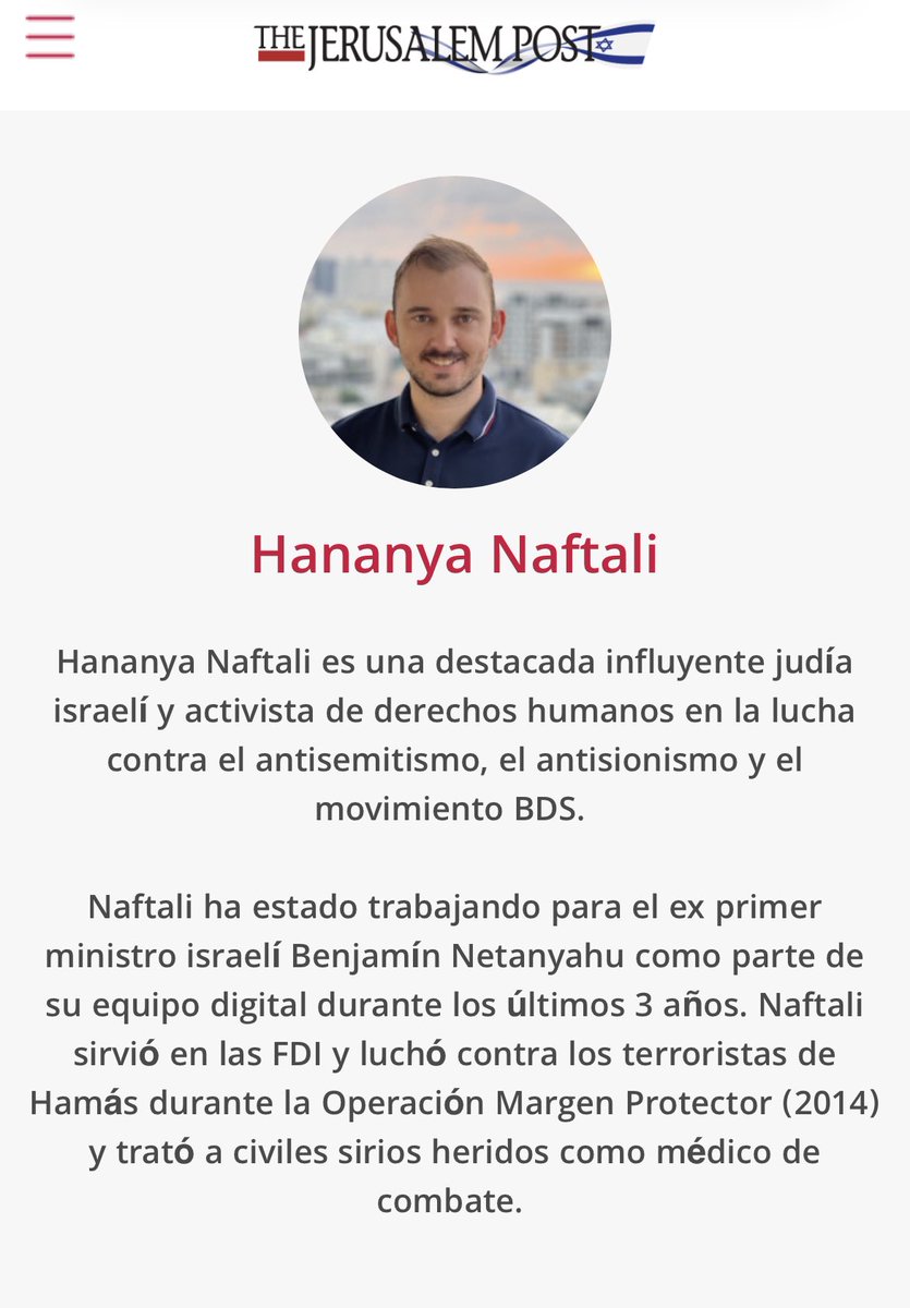 AntonioMaestre (@antoniomaestre) on Twitter photo Hananya Naftalí (<a href="/HananyaNaftali/">Hananya Naftali</a>) ha publicado primero que el ataque contra el Hospital en Gaza ha sido realizado por las fuerzas aéreas de Israel porque Hamás lo usaba para lanzar cohetes.
Lo ha borrado.
Ahora dice que es un cohete de la Yihad Islámica.
No se ponen de Hananya Naftalí (<a href="/HananyaNaftali/">Hananya Naftali</a>) ha publicado primero que el ataque contra el Hospital en Gaza ha sido realizado por las fuerzas aéreas de Israel porque Hamás lo usaba para lanzar cohetes.
Lo ha borrado.
Ahora dice que es un cohete de la Yihad Islámica.
No se ponen de