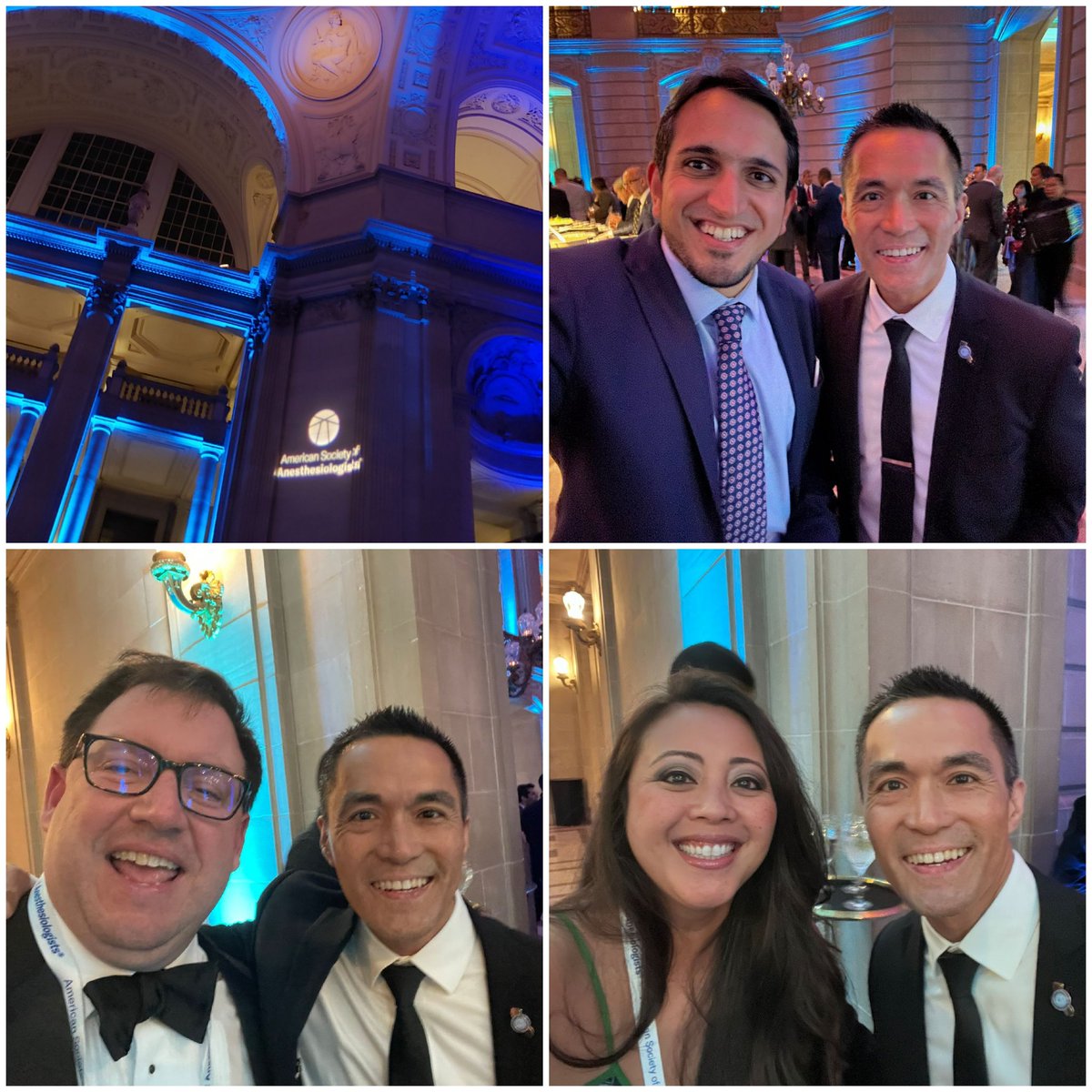 EMARIANOMD's tweet photo. San Francisco City Hall was lit up last night for @ASALifeline and the #ANES23 President's Reception 😁

I had so many great conversations with people - unfortunately not enough photos! https://t.co/cwkEbBKOfL