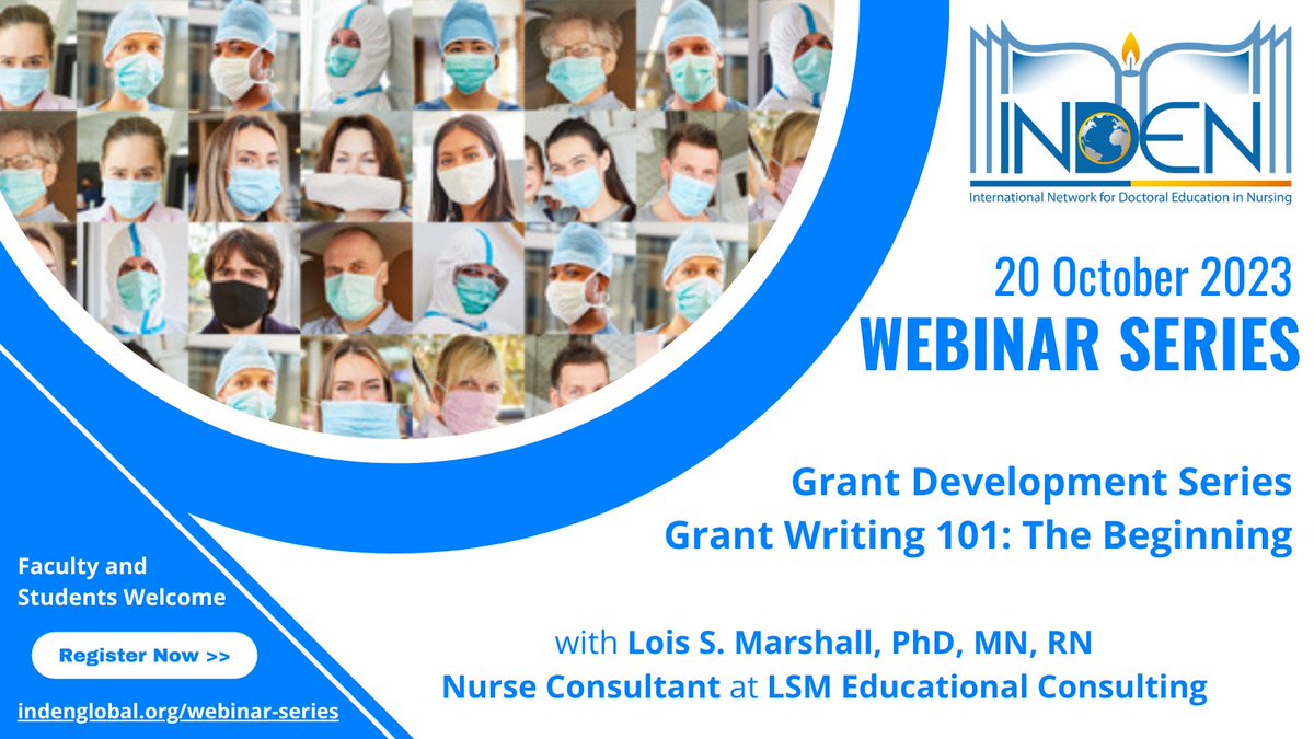 INDEN Global (@indenglobal) on Twitter photo Are you interested in grants? Ever wanted to know the process to apply? INDEN will begin a #free grant writing webinar series launching this week! Dr. <a href="/NCLEXprof/">Lois Marshall</a> will present "Grant Writing 101: The Beginning."
Register today!
indenglobal.org/webinar-series Are you interested in grants? Ever wanted to know the process to apply? INDEN will begin a #free grant writing webinar series launching this week! Dr. <a href="/NCLEXprof/">Lois Marshall</a> will present "Grant Writing 101: The Beginning."
Register today!
indenglobal.org/webinar-series