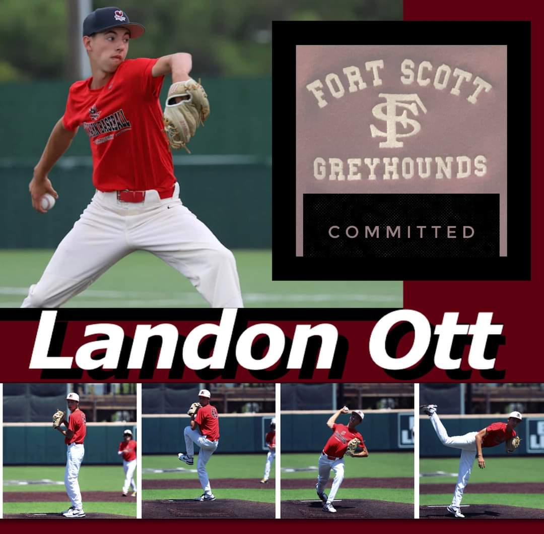 Landon Ott (@landonott_24) on Twitter photo Today I like to announce my commitment to Fort Scott community college to play baseball. Thanks to <a href="/BarnBSBAcademy/">The Barn Baseball Academy</a> for allowing me to play all these years and pushing me to the best player/ person I could be. Especially my parents for all the hours they spent with me.Go hounds! Today I like to announce my commitment to Fort Scott community college to play baseball. Thanks to <a href="/BarnBSBAcademy/">The Barn Baseball Academy</a> for allowing me to play all these years and pushing me to the best player/ person I could be. Especially my parents for all the hours they spent with me.Go hounds!