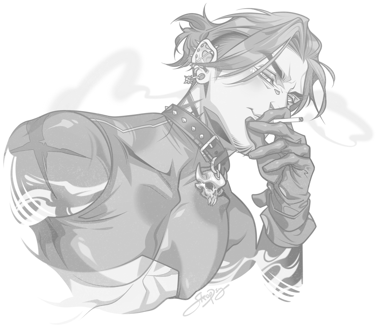 Commission done for <a href="/FleshKitty/">🔪F L Ξ S H</a> -and if you're not following them, DO IT. Their art is 🔥🔥🔥