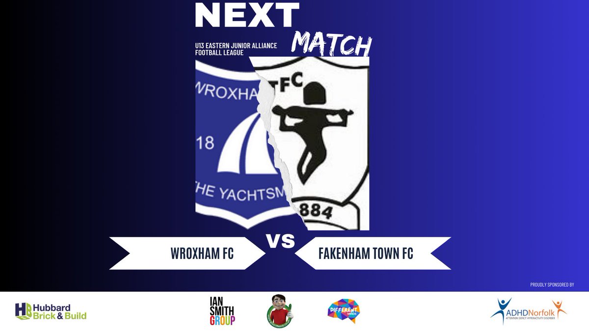 wroxham_u13's tweet photo. Up next for the young Yachtsmen is local rivals Fakenham u13s eja its got everything to be an el classico 😉 https://t.co/uTXjtwUT3D