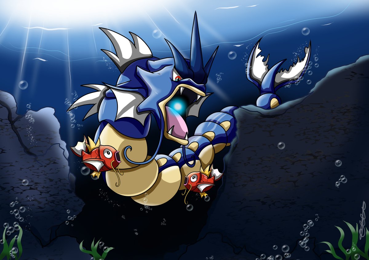He is COMPLETE! Gyarados
hopefully can edit a little video for the speed art soon.