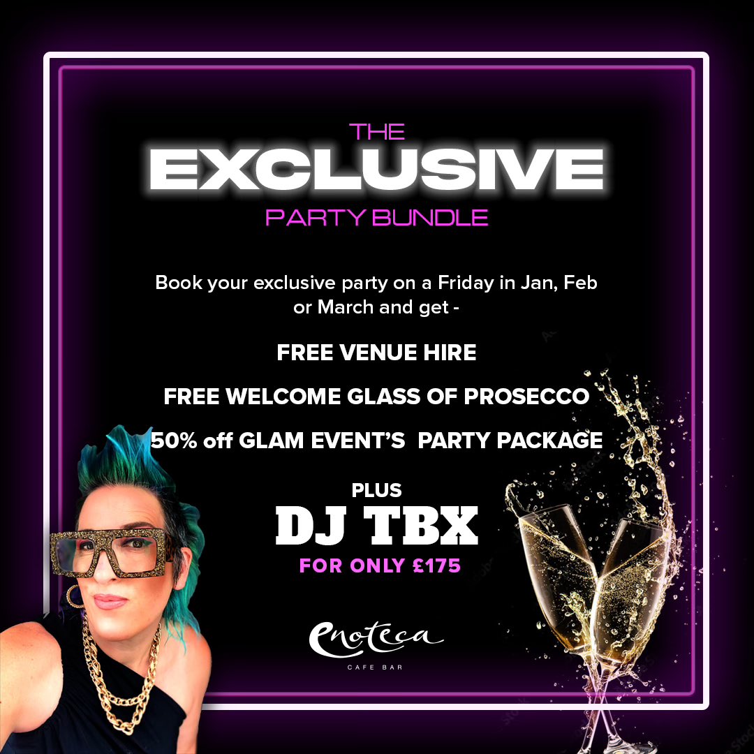 Planning a party in January, February or March? Then check out this party bundle at Enoteca! #enoteca #party #ramsgate