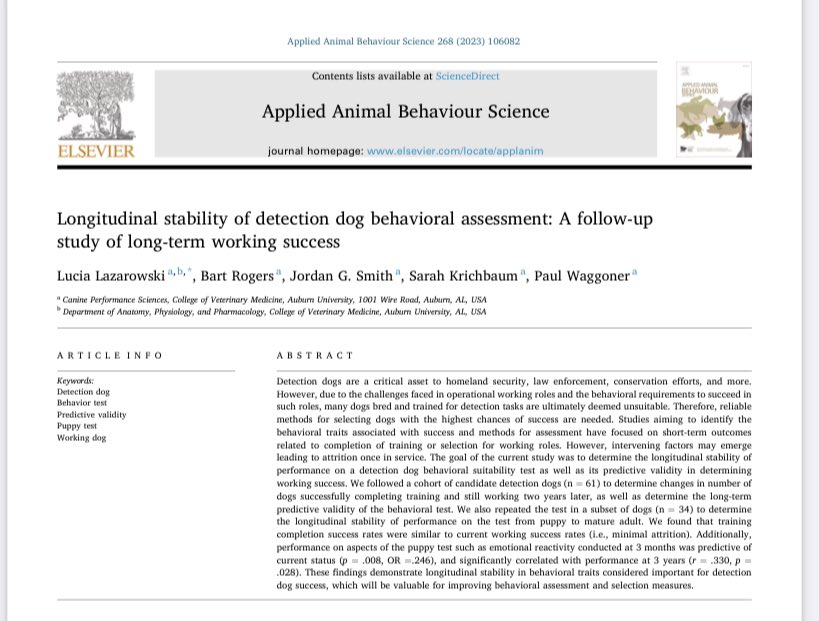 Dr. Lucia Lazarowski tweet media