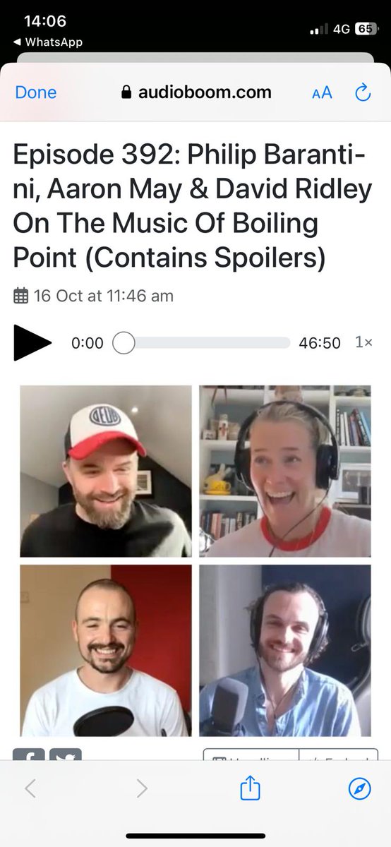 What an absolute pleasure to join @PhilipBarantini chatting to @edibow about Boiling Point and our journey towards the score for the series. Been huge fans of her Soundtracking podcast for years and to be on there had us both pinching ourselves! OST releasing very soon👨‍🍳👨‍🍳👨‍🍳