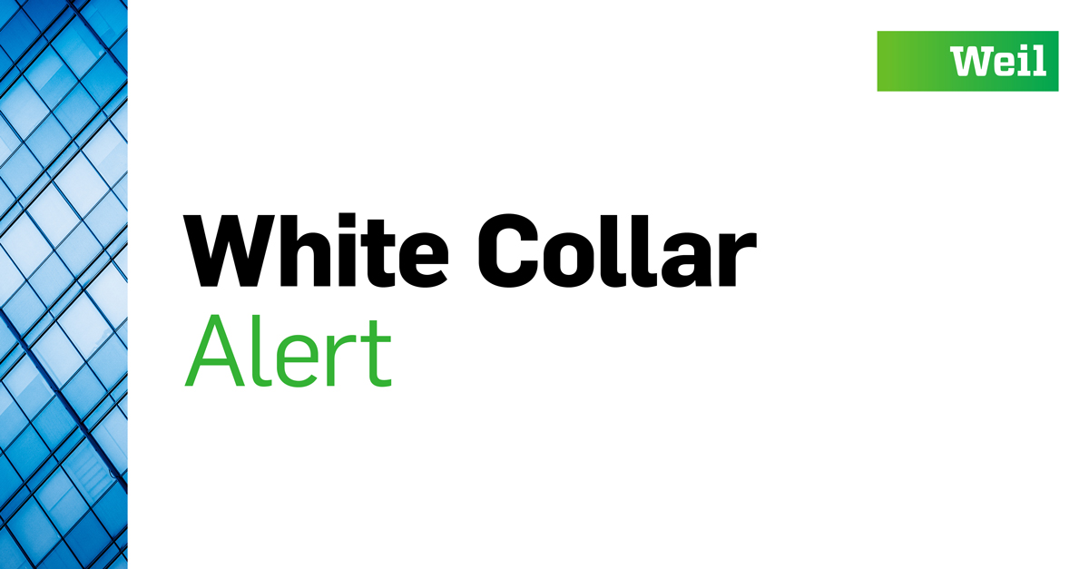 Read the latest White Collar Defense, Regulatory & Investigations Alert: DOJ Announces New Safe Harbor Policy for M&A Transactions weil.com/-/media/mailin…