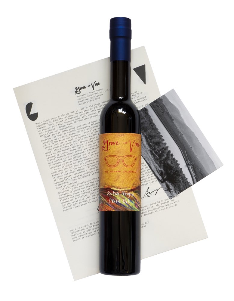 GroveAndVine's tweet photo. GROVE AND VINE IS PLEASED TO ANNOUNCE OUR COLLABORATION WITH ARTIST MARISA REGANTE FOR THE 32ND INSTALLMENT OF THE COLEMAN COLLECTION!
•
#groveandvine #marisaregante #art #evoo #label #collaboration https://t.co/QePrExSZQM