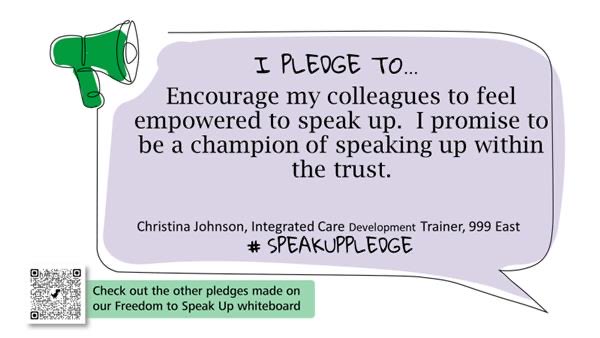 Thanks to Kristina for today’s pledge and for her commitment to speaking up. @SECAmbulance #BreakingFTSUBarriers