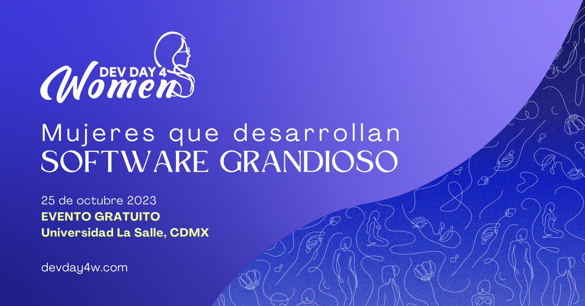 marayve's tweet image. Estoy muy emocionada! el miércoles 25 de octubre es el #Devday4 en la Universidad La Salle, Condesa CDMX. Podré compartir con mujeres que están pasando o ya pasaron por los mismos baches, y aprender sobre las mas recientes tecnologías en manos de mujeres! devday4w.com