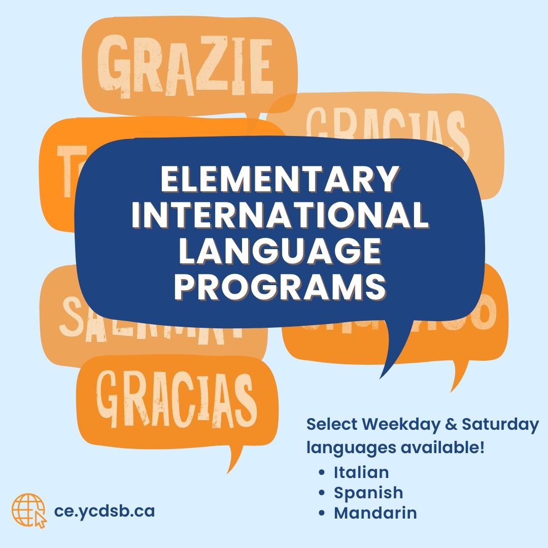 We are offering Elementary International Language programs at Pope Francis, Prince of Peace, or St. Anne's. Register your child today!📲