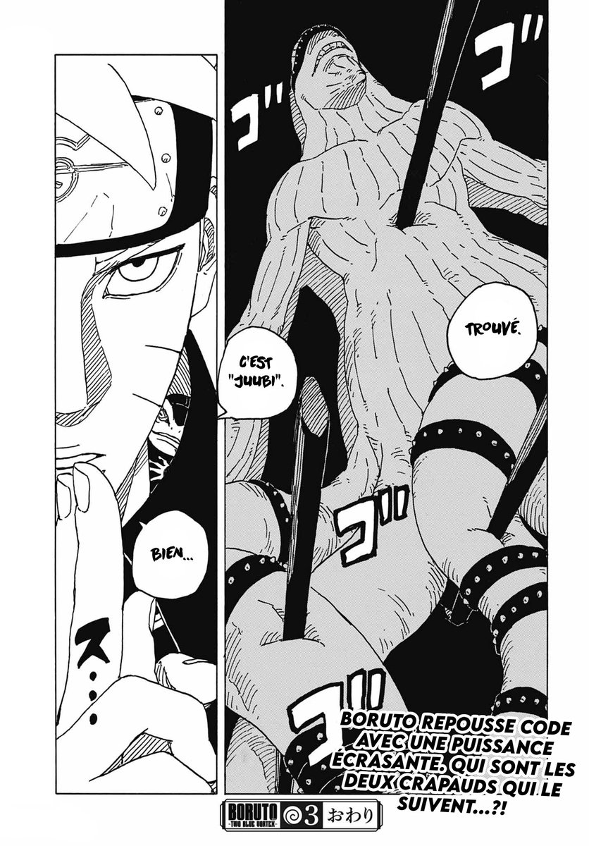 kujotaroo1's tweet photo. #BorutoTwoBlueVortex3 #BorutoSpoilers

Comment ne pas penser à Tusk act 4 en voyant le Uzuhiko ptdrr la rotation de la terre quel psycho Boruto, il a le crapeau de Kashin Koji en plus non ?? https://t.co/4RUlwLAMtm