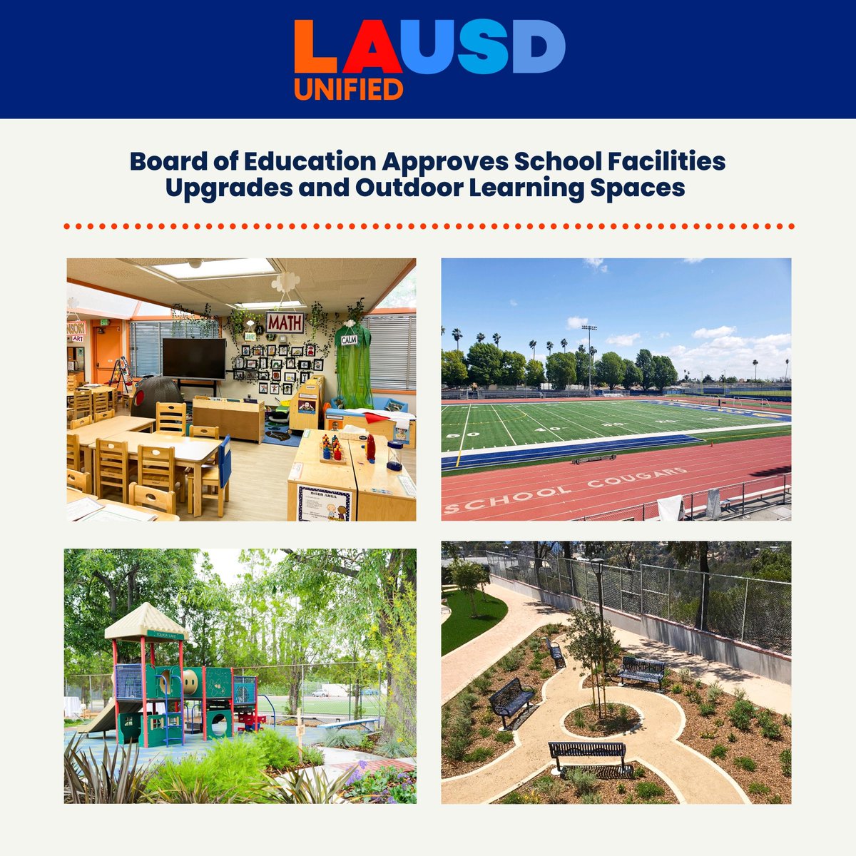 The Board of Education approves more than $30 million worth of bond-funded projects to provide modern, upgraded facilities and welcoming outdoor learning spaces as Los Angeles Unified further advances the 2022-2026 Strategic Plan.