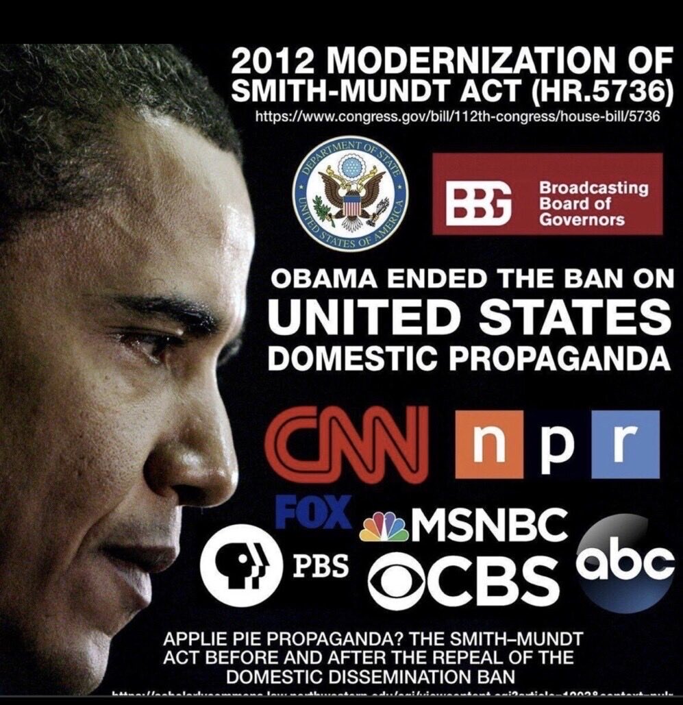 the power of the flat black mirror screens was turned against us on 12/29/2012 by obama.

no power - you say?

for 21 years, they have legally been able to literally make shit up without any accountability or repercussion.

It’s all here .⬇️

#SmithMundtAct
