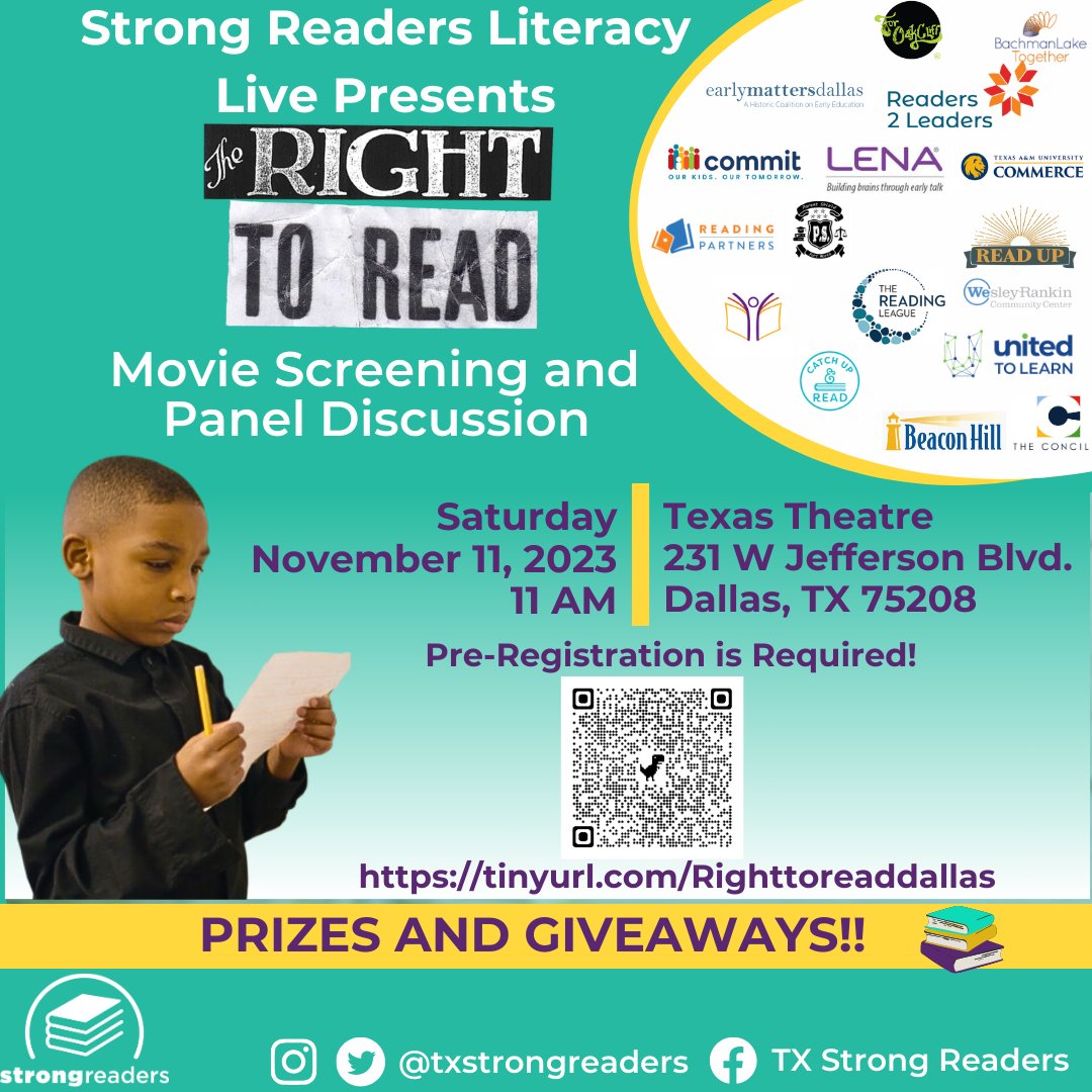 Amber Shields (@ambern_shields) on Twitter photo “Informed teachers are our best insurance against reading failure.” --Louisa Moats
Calling all educators to join us on 11.11 at 11AM for a screening of the documentary <a href="/TheRightToRead/">The Right To Read</a> at Texas Theatre! #untileverychildcanread “Informed teachers are our best insurance against reading failure.” --Louisa Moats
Calling all educators to join us on 11.11 at 11AM for a screening of the documentary <a href="/TheRightToRead/">The Right To Read</a> at Texas Theatre! #untileverychildcanread