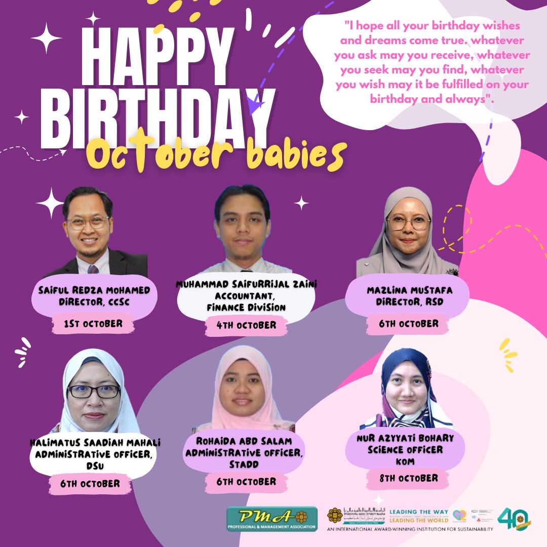 PMAFeedback's tweet photo. HAPPY BIRTHDAY, OCTOBERIAN!

PMA wishes all October babies a happy birthday celebration filled with love and prosperity.
May Allah shower His blessings on you today and beyond. Happy birthday to you from a heart that cares.

#pmaiium
#togetherweprosper https://t.co/exD32ExRAC