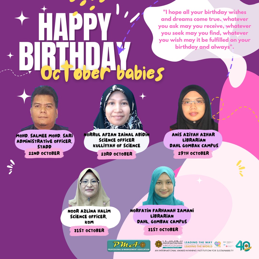 PMAFeedback's tweet photo. HAPPY BIRTHDAY, OCTOBERIAN!

PMA wishes all October babies a happy birthday celebration filled with love and prosperity.
May Allah shower His blessings on you today and beyond. Happy birthday to you from a heart that cares.

#pmaiium
#togetherweprosper https://t.co/exD32ExRAC