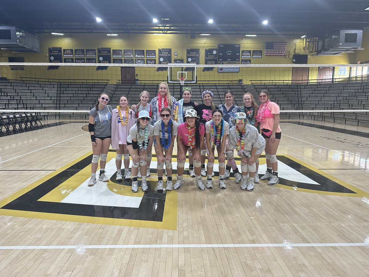 LoogooteeVball's tweet photo. Hawaiian \Beach Practice!! 

Thank you to Pete &amp; Valerie Smith with Dairy Master for feeding the team tonight!! #RegionalWeek https://t.co/kRl4VotwfE
