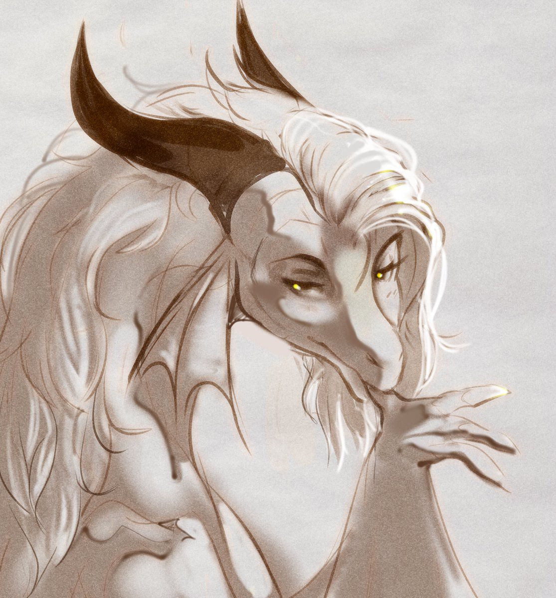 A beautiful dragon lass sketch i did long time ago for Vaartok