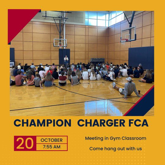 FCA will be this Friday, October 20th in the gym classroom at 7:55am! Bring a friend and see y’all there!! @WACAthletics08 @LeechStan