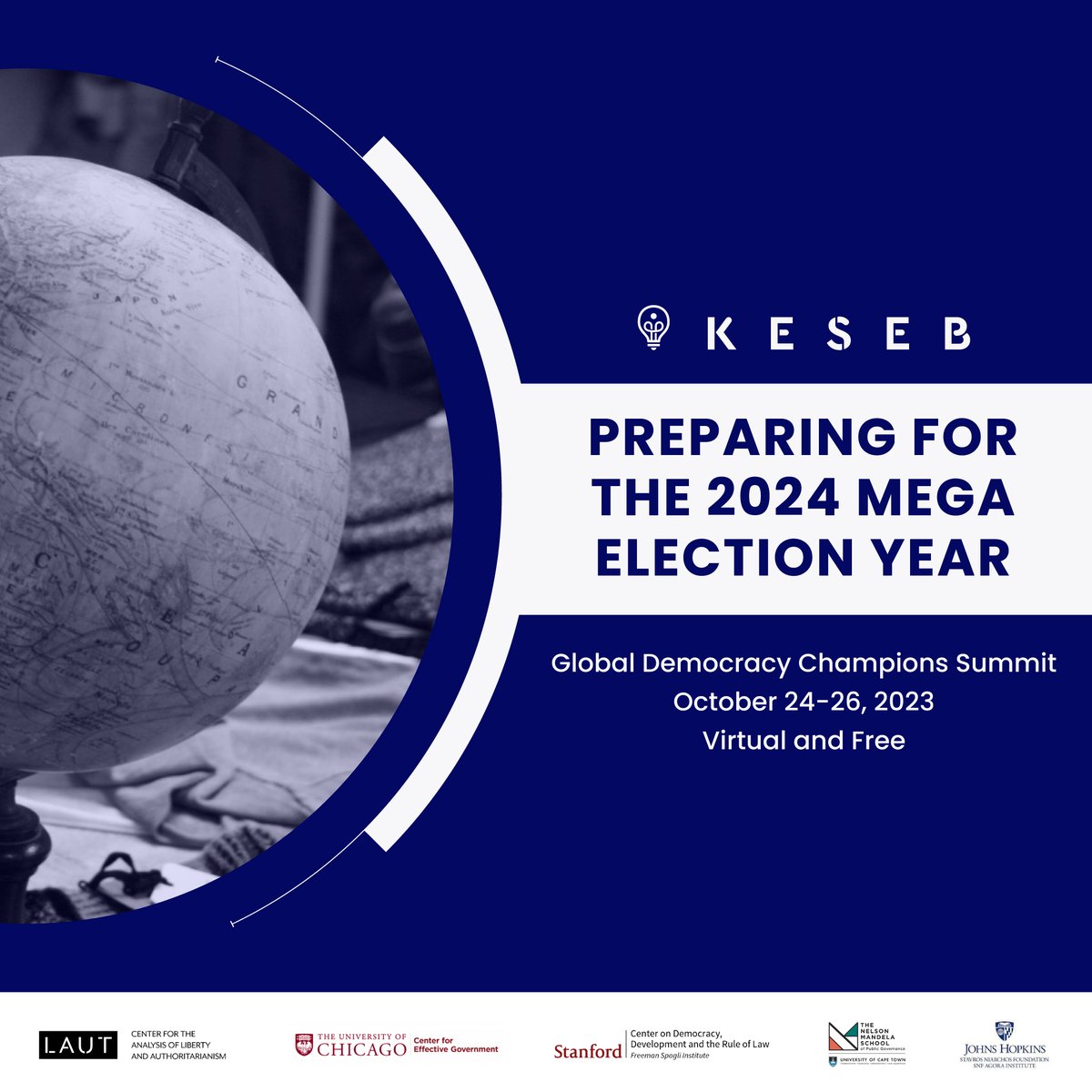 SkollFoundation's tweet image. Virtual registration is open for the 2023 virtual Global Democracy Champions Summit: Preparing for the 2024 Mega Election Year. Featuring 15+ sessions &amp;amp; speakers from 12+ countries, the Summit will confront challenges facing #democracy in 2024. 

RSVP: 📥 skoll.wf/3tCAoR7