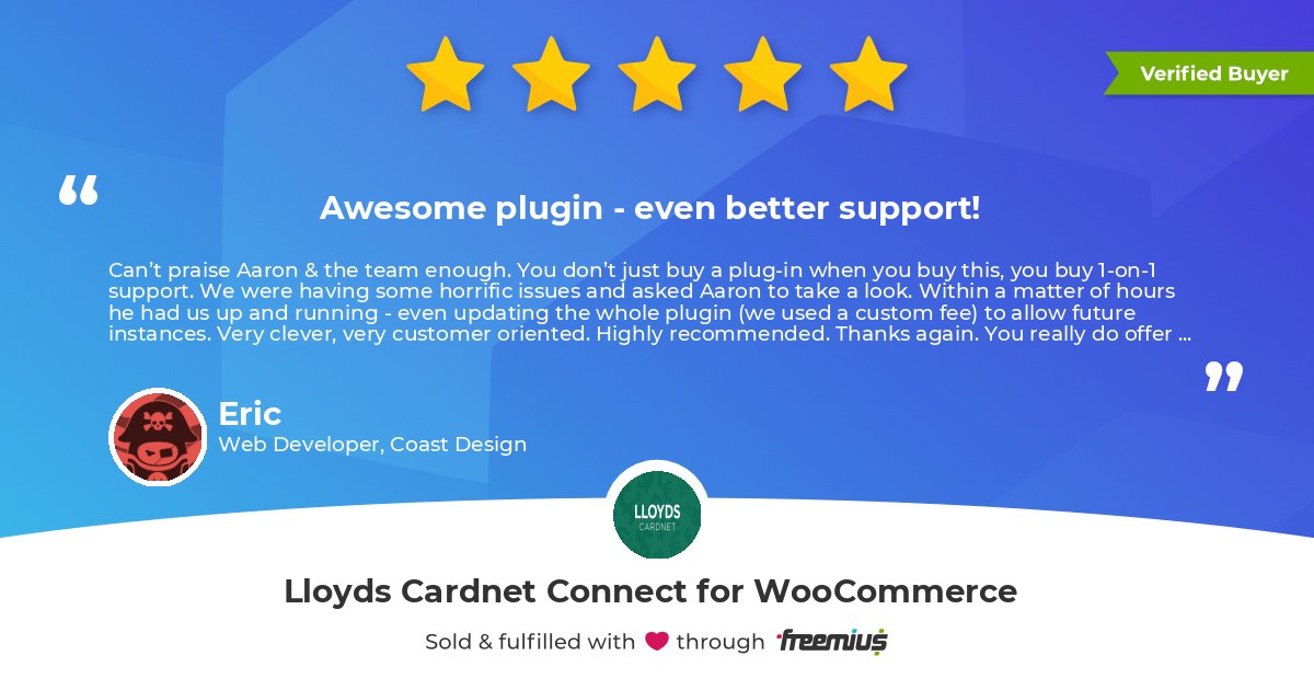 We_are_AG's tweet photo. 🌟 Stellar Reviews for Our Plugins!

Thrilled to share the love from our amazing customers! 

🌐 Worldline Plugin: 5-star performance!
🏦 Lloyds Plugin: More 5-star applause! 
💳 Barclays ePDQ Plugin: 5 stars, yet again!
And now 100+ reviews for our ePDQ Plugin!

Kudos team! 🙌 https://t.co/YIeuTrg3SZ