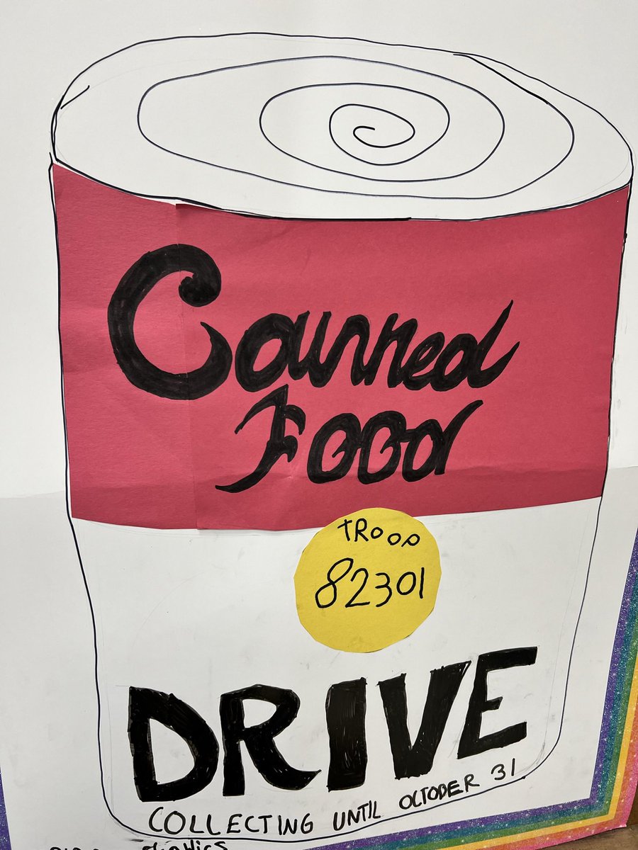 TES’s very own Troop 82301 is hosting a canned food drive for the month of October to help a local food pantry. Nice work! <a href="/TewksburySchool/">Tewksbury Township School District</a>