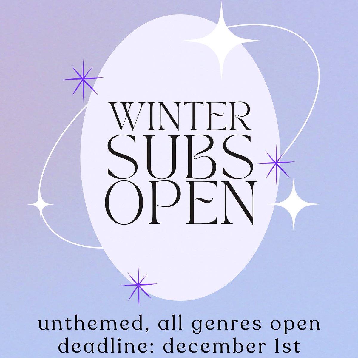 QuerenciaPress's tweet photo. Submissions are open for our unthemed quarterly anthology coming winter 2024! We accept work in all written genres (no visual art for the quarterly anthologies) ✨ please check out guidelines on our website before submitting—anthology guidelines are on the last 1/2 of the page https://t.co/Ter6vdi7gP