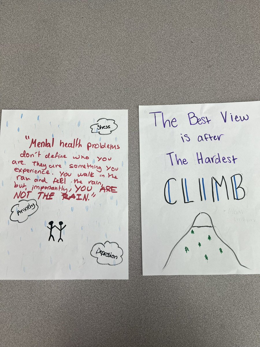 To allow a teacher to participate in professional learning, I was able to teach Health today! Students are making posters promoting mental health awareness <a href="/AptosHigh/">Aptos High School</a>