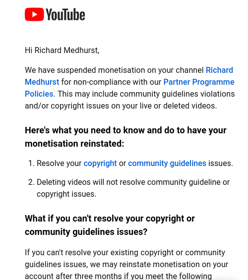 richimedhurst's tweet photo. YouTube just demonetized my channel.

Giving context to conflicts is apparently "terrorism".

Why do you punish journalists for simply doing their jobs? @YouTube @TeamYouTube @YouTubeCreators 

This is the second time, and both times I severely criticized Israel. How bizarre. https://t.co/3bD9MVCGUL