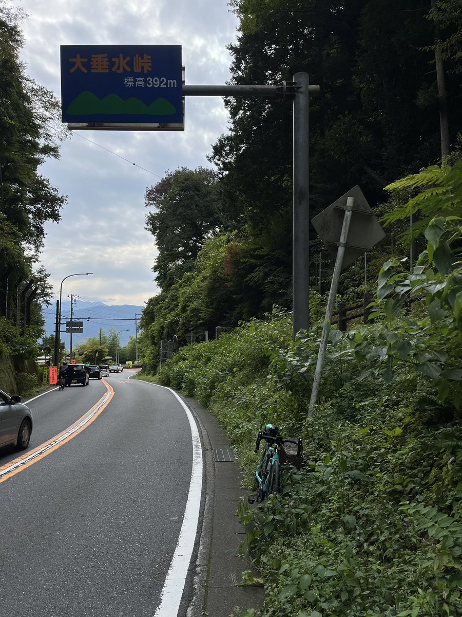 KAZ0618's tweet photo. 先週土曜日、午前中用事を済ませて、大ダルミ峠に行ってきました。🚵‍♂️かって石碑があったゴール地点は現在工事中。いつもと違う場所で撮影しましたが、ロード🚴‍♂️が🌱に埋まっています。自己ベストを1分短縮しました。 https://t.co/aHiY4yc6PP