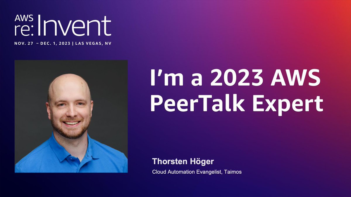 If you're attending AWS #reInvent, I'll be featured on PeerTalk, a platform to connect with other attendees. PeerTalk allows you to find new connections and meet face-to-face at designated locations. The platform will launch in early November, so come back for the announcement!