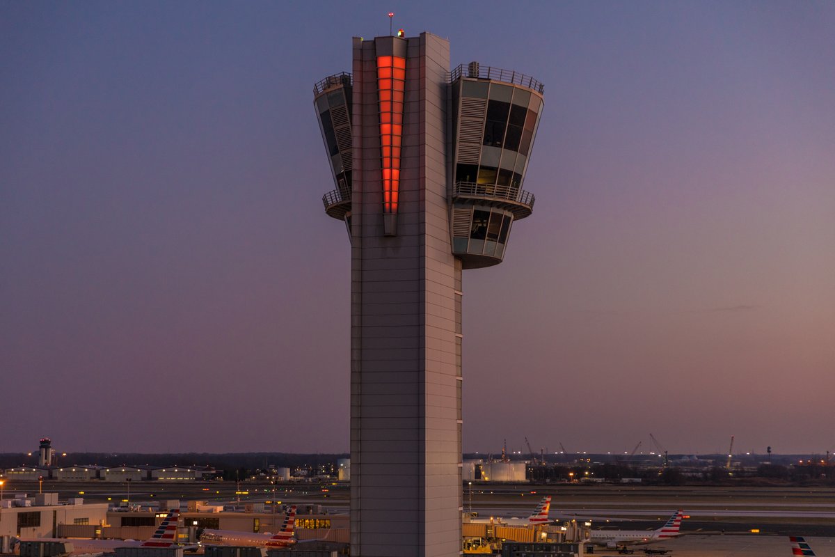 Tonight #PHLAirport's ramp tower is shining orange to welcome back the @NHLFlyers as they play their home opener this evening in South Philly. Go Flyers!