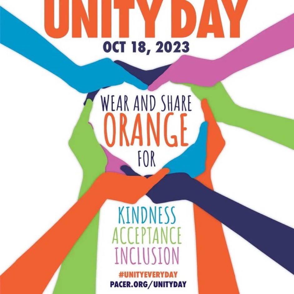 Unity Day is tomorrow. Wear orange to show kindness, acceptance, and inclusion. #GCSUnites