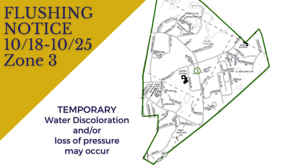 Zone 3 Flushing starts Wednesday night!