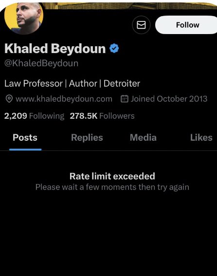 KhaledBeydoun's tweet photo. Dear @elonmusk, 

What happened to Free Speech on X? https://t.co/7FJ7tcZRYs