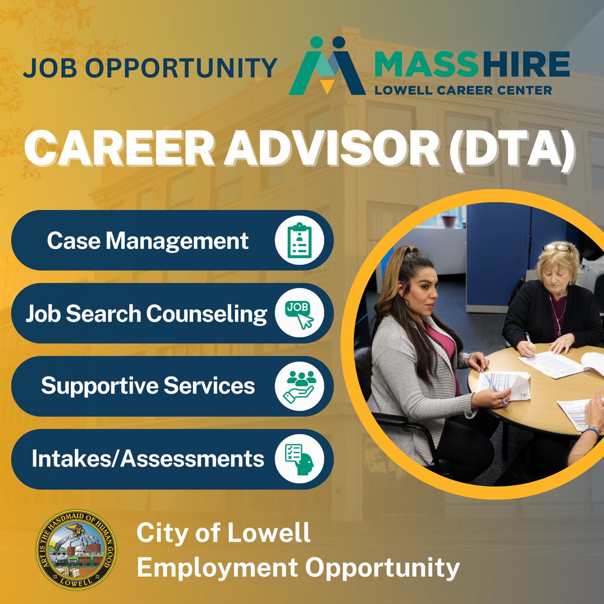 Are you passionate about making a positive impact on people's lives? We're looking for two dynamic individuals to join us as Career Advisors, responsible for coordinating education/training services and case management activities for DTA participants.
bit.ly/46OlqWC