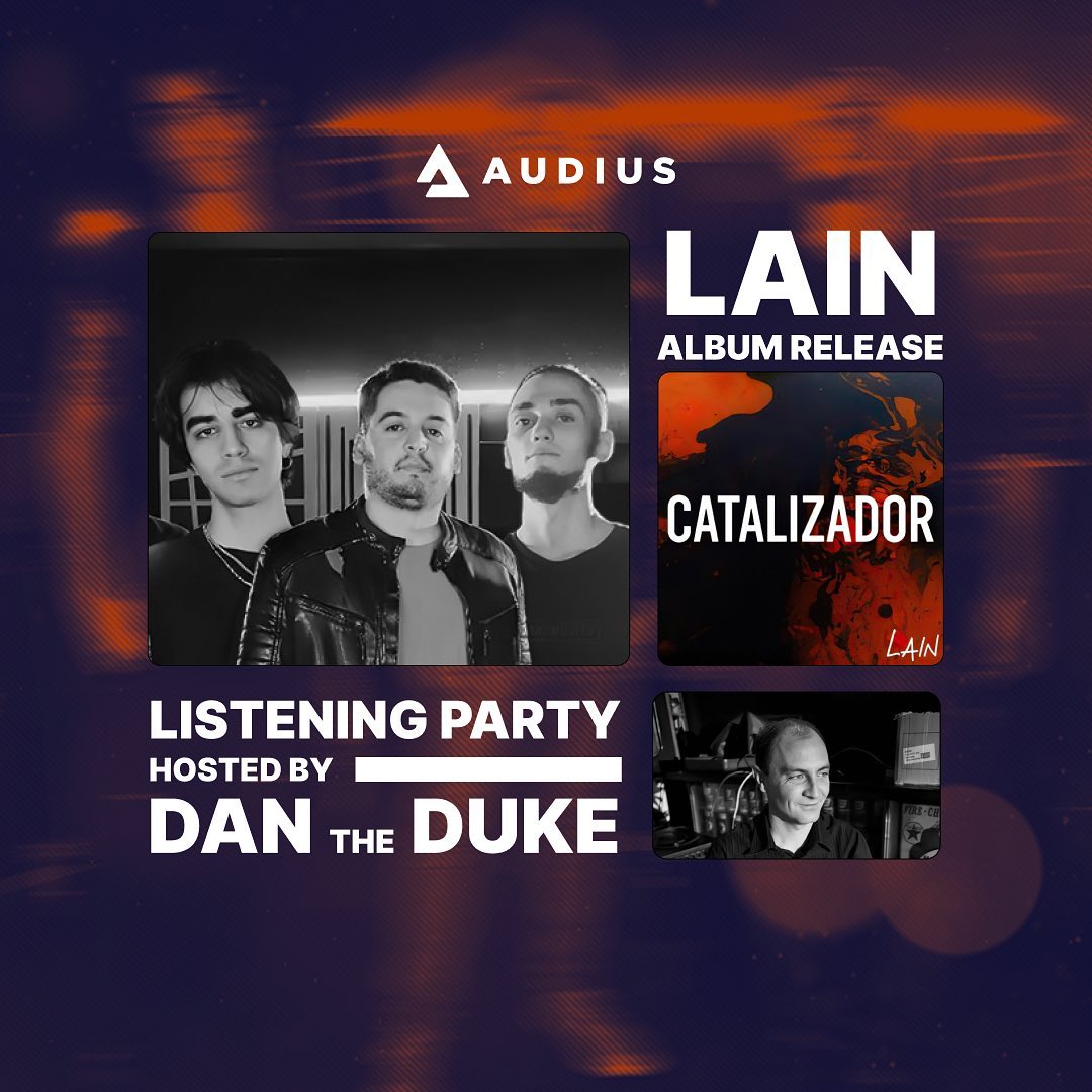 Este jueves 19 de octubre nos vamos de 'Listening Party' con un emocionante lanzamiento, el álbum 'Catalizador' de LAIN organizado por @dan_theduke 🔥👀 ¡Asegúrate de estar en nuestro Discord a las 5:00 pm EST para pasar el rato y disfrutar!🕺🏻🎶 discord.com/invite/EWEmR37…