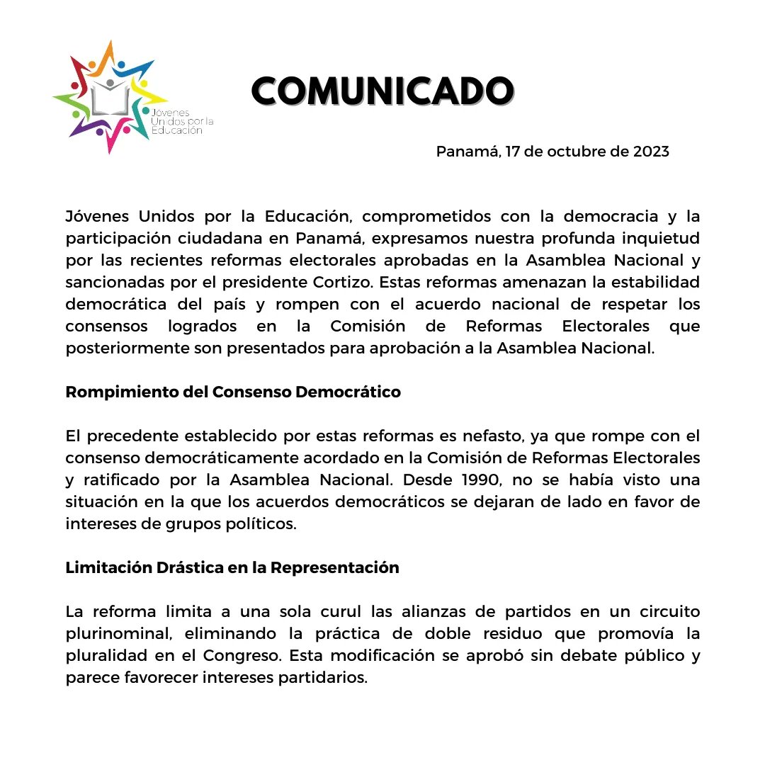 JovenesUxLaE's tweet photo. 📢COMUNICADO https://t.co/nRyieYG3sh