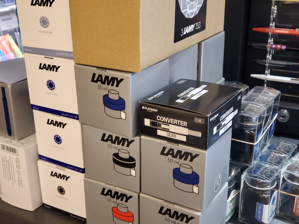 Finally received more Lamy ink and refills! #lamyink #lamyrefills #lowsupply #highdemand #restock #vancouverpenstore #vancouverpenshop #shoplocalvancouver #localstorevancouver #supportlocalvancouver #robsonstreet #yaletown #familyownedandoperated #smallbusinessvancouver