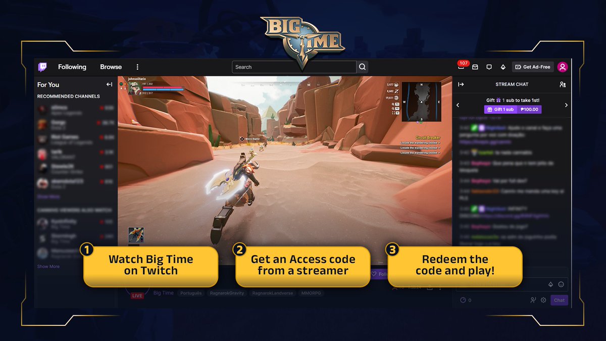 How do you get access to Big Time? SIMPLE! Watch Twitch for a chance to gain an access key to the Preseason!
twitch.tv/directory/cate…