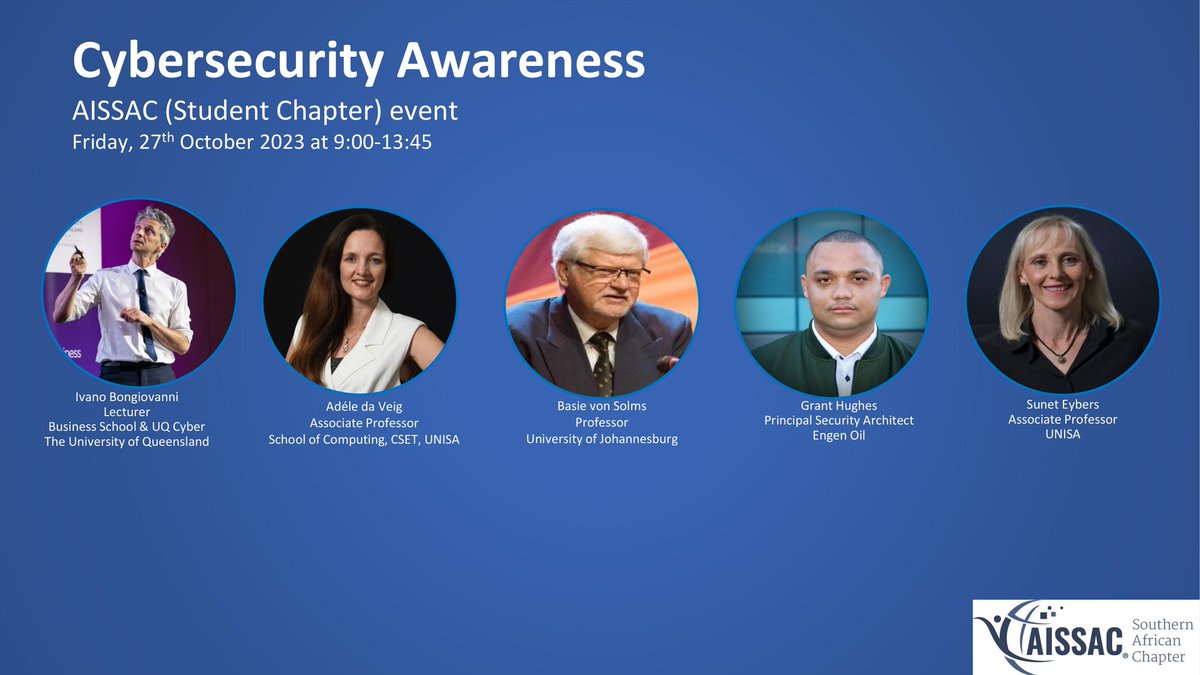 AIS_SAC's tweet photo. 🔄🔒 ** Countdown Alert** - Only 10 days to go!

📢 Gear up; the countdown to the #AISSAC Student Chapter event, "Cybersecurity Awareness", has hit the 10-day mark. 

🗓️ Date: Friday, October 27th from 9:00-13:45.
📍 Venue: Virtual - Registration is free! https://t.co/cK7Lv8kAWI https://t.co/zKe4cprCvx